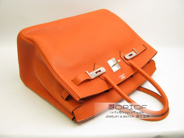 エルメス バーキン35トリヨンクレマンス オレンジ(金具:シルバー) her445